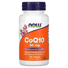 Load image into Gallery viewer, NOW CoQ10 50 mg 100 Softgels