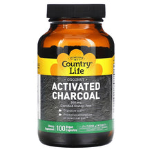 Load image into Gallery viewer, Country Life Activated Charcoal 260 mg 100 Vegan Capsules