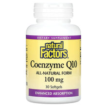 Load image into Gallery viewer, Natural Factors Coenzyme Q10 100 mg 30 Softgels