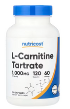 Load image into Gallery viewer, Nutricost, L-Carnitine Tartrate, 120 Capsules (1000 mg per Capsule)