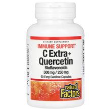 Load image into Gallery viewer, Natural Factors C Extra + Quercetin 500 mg/ 250 mg 60 Easy Swallow Capsules
