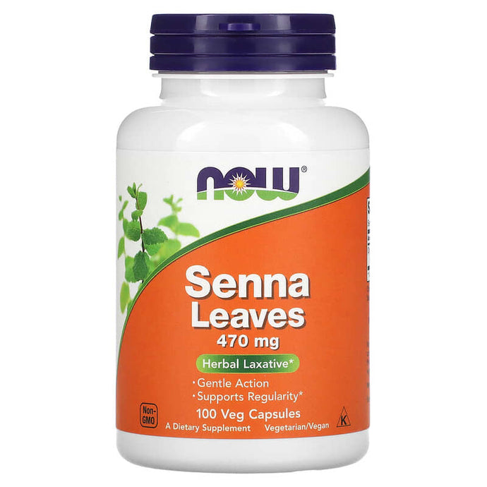 NOW Foods Senna Leaves 470 mg 100 Veg Capsules