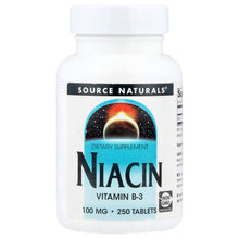 Load image into Gallery viewer, Source Naturals, Niacin, 100 mg, 250 Tablets
