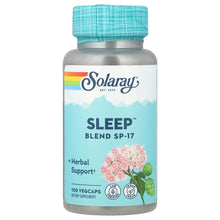 Load image into Gallery viewer, Solaray Sleep™ Blend SP-17 100 VegCaps

