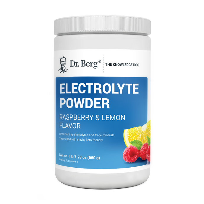 Dr. Berg Electrolyte Powder Raspberry & Lemon 7.28oz (660g)
